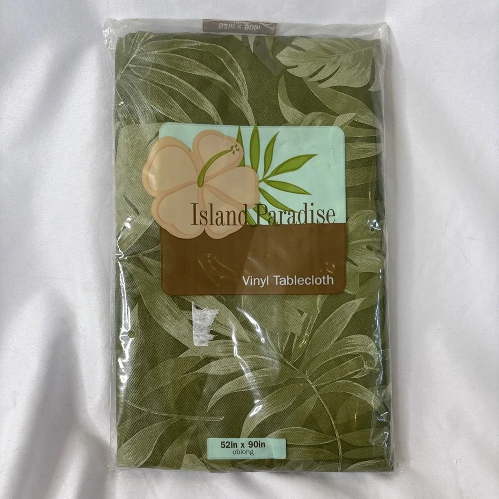 Elrene Home Fashions Island Paradise Vinyl Flannel Back Tablecloth‎ 52x90